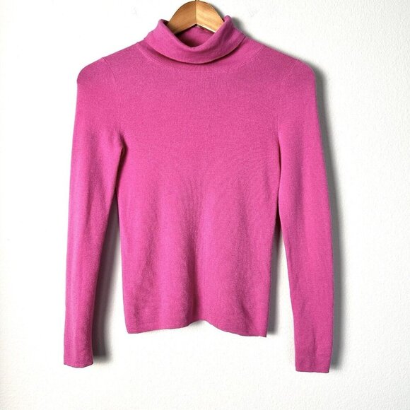 & Other Stories Fitted Wool Turtleneck Sweater In Pink Size Small - Picture 1 of 10